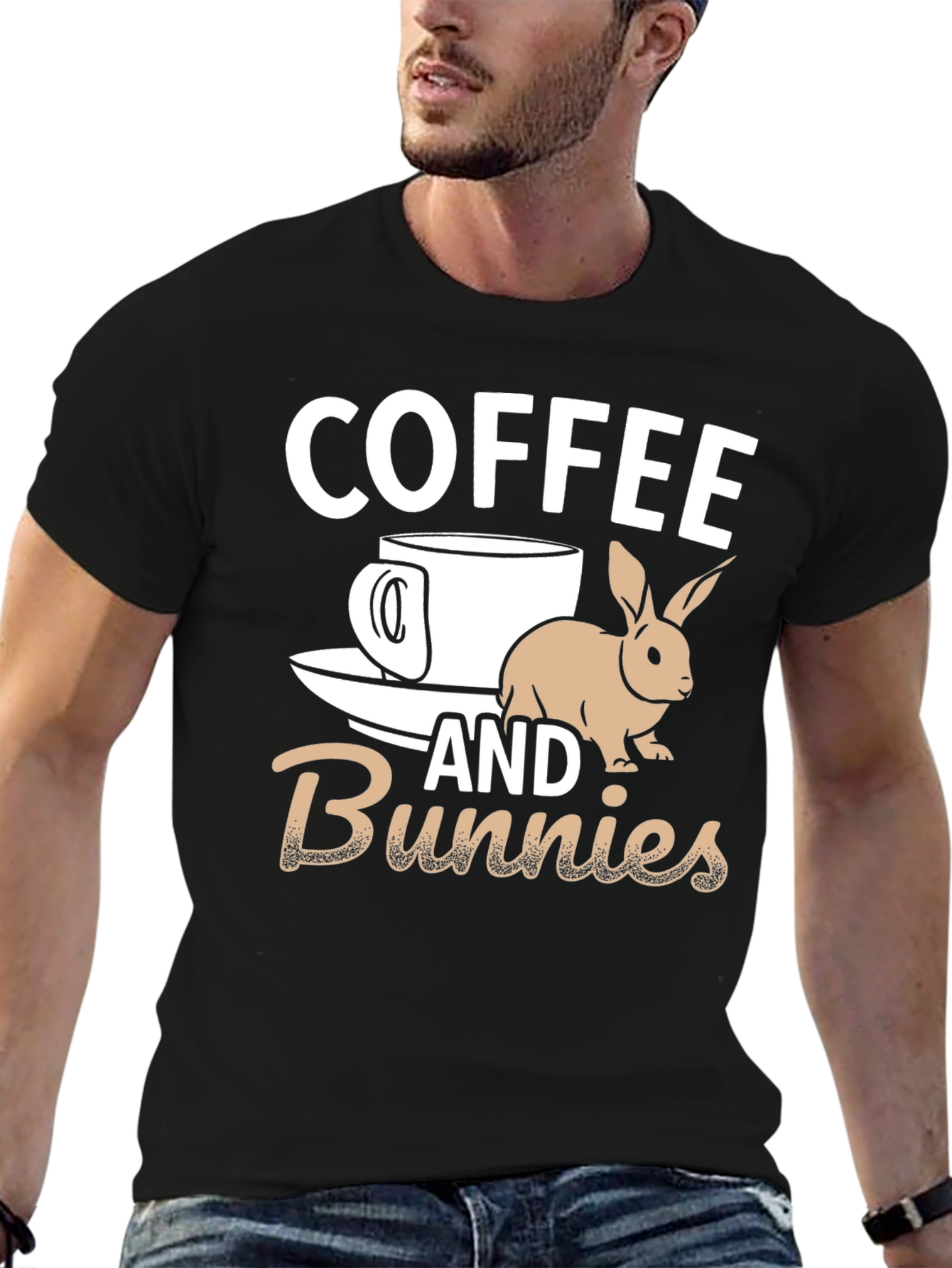 Coffee and Bunnies Graphic T-Shirt