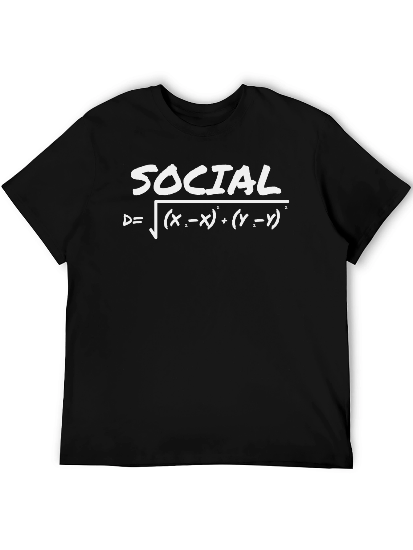 Social Distance Formula Tee - Black Cotton T-Shirt
