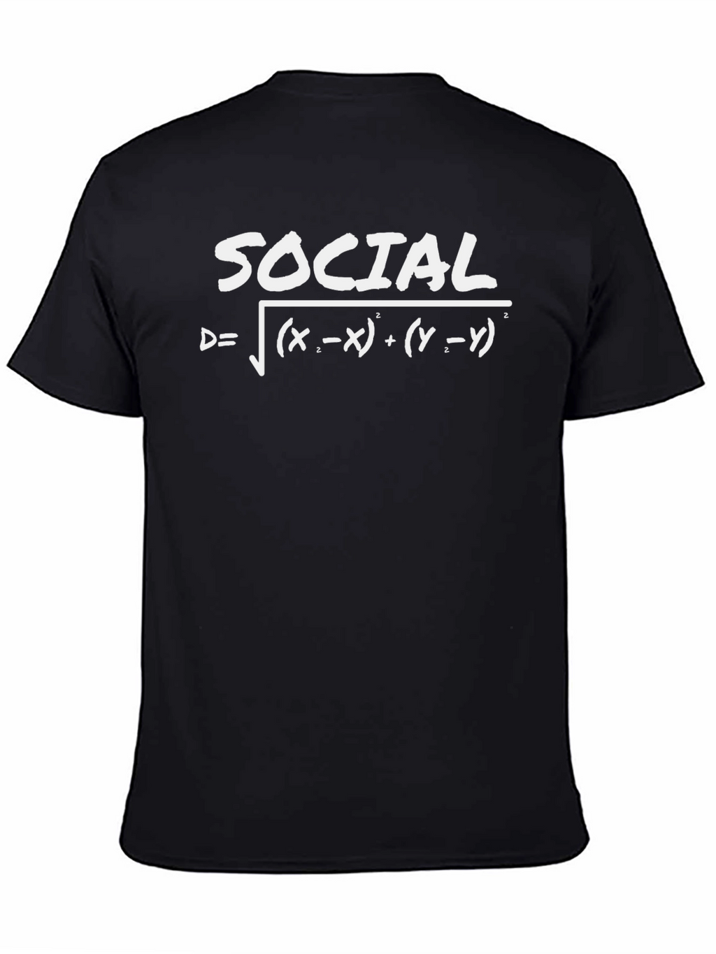 Social Distance Formula Tee - Black Cotton T-Shirt