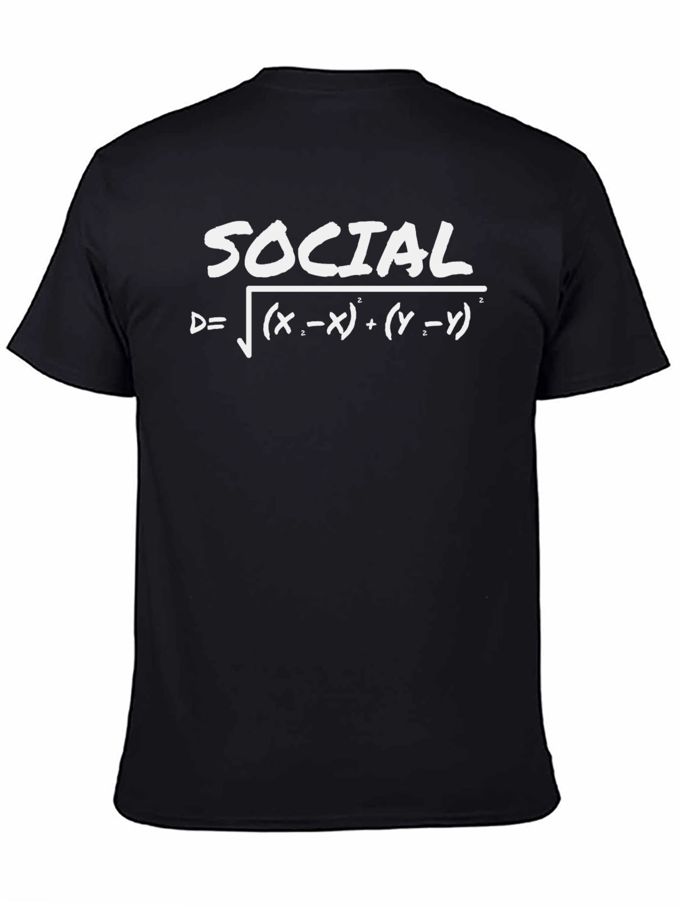 Social Distance Formula Tee - Black Cotton T-Shirt