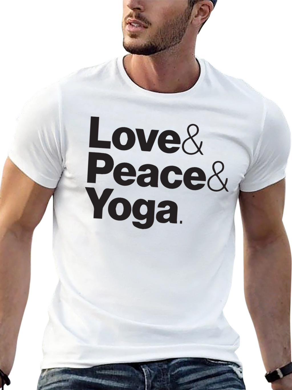 Love Peace Yoga Graphic Tee - Soft Cotton T-Shirt