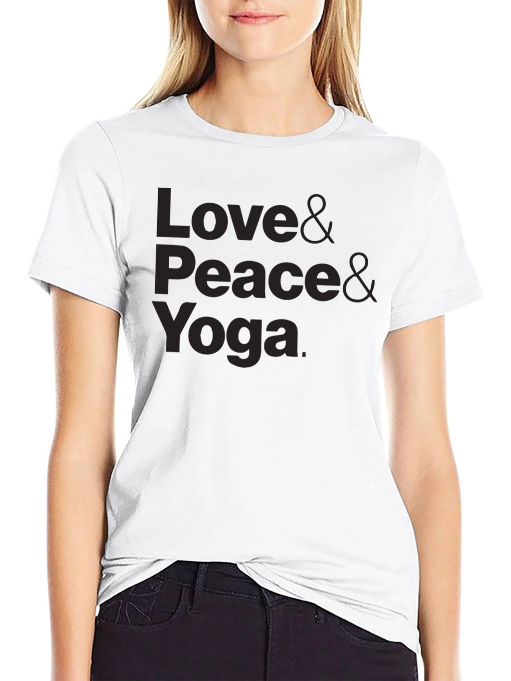 Love Peace Yoga Graphic Tee - Soft Cotton T-Shirt