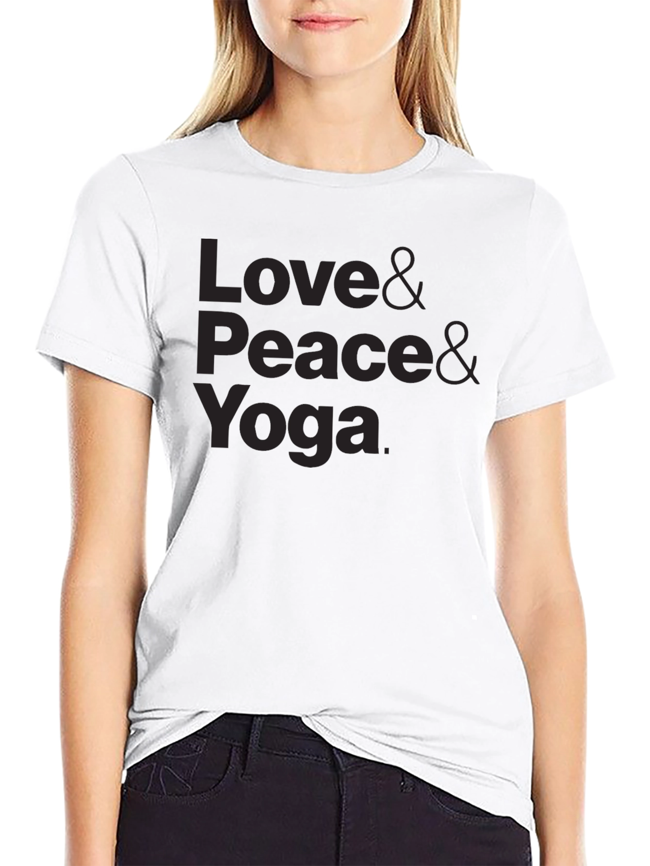 Love Peace Yoga Graphic Tee - Soft Cotton T-Shirt
