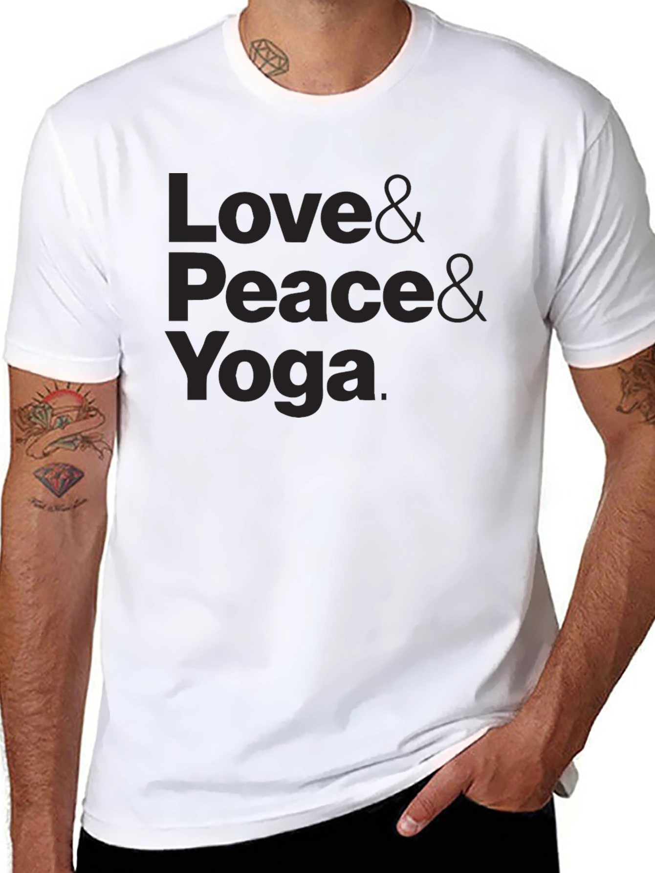Love Peace Yoga Graphic Tee - Soft Cotton T-Shirt