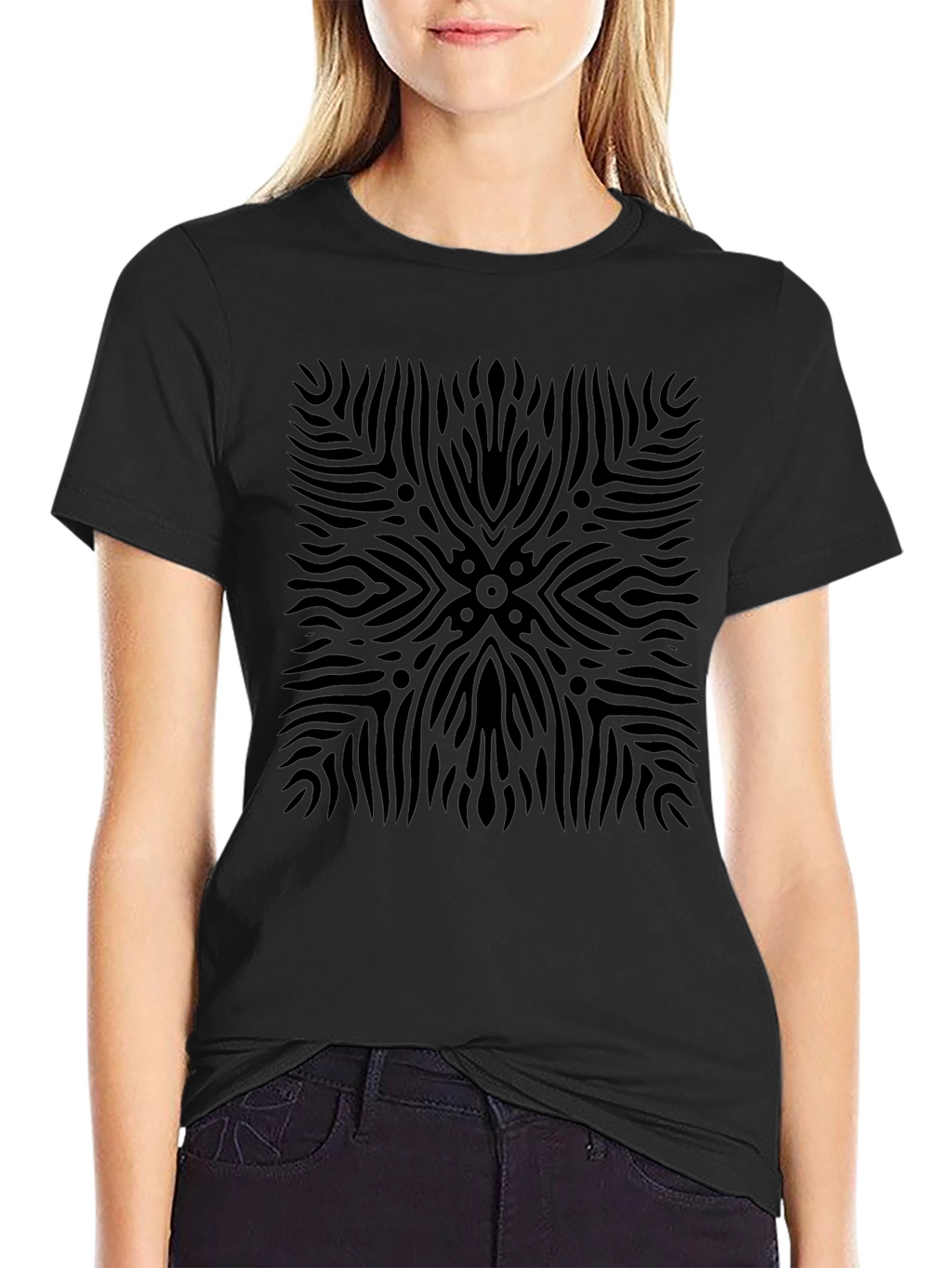 Abstract Black Pattern Tee