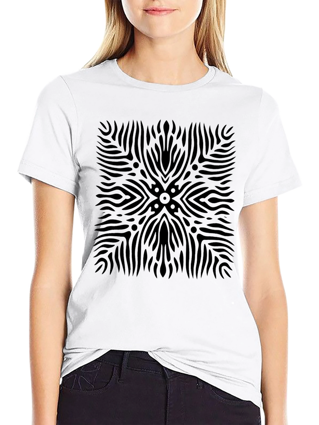 Abstract Black Pattern Tee
