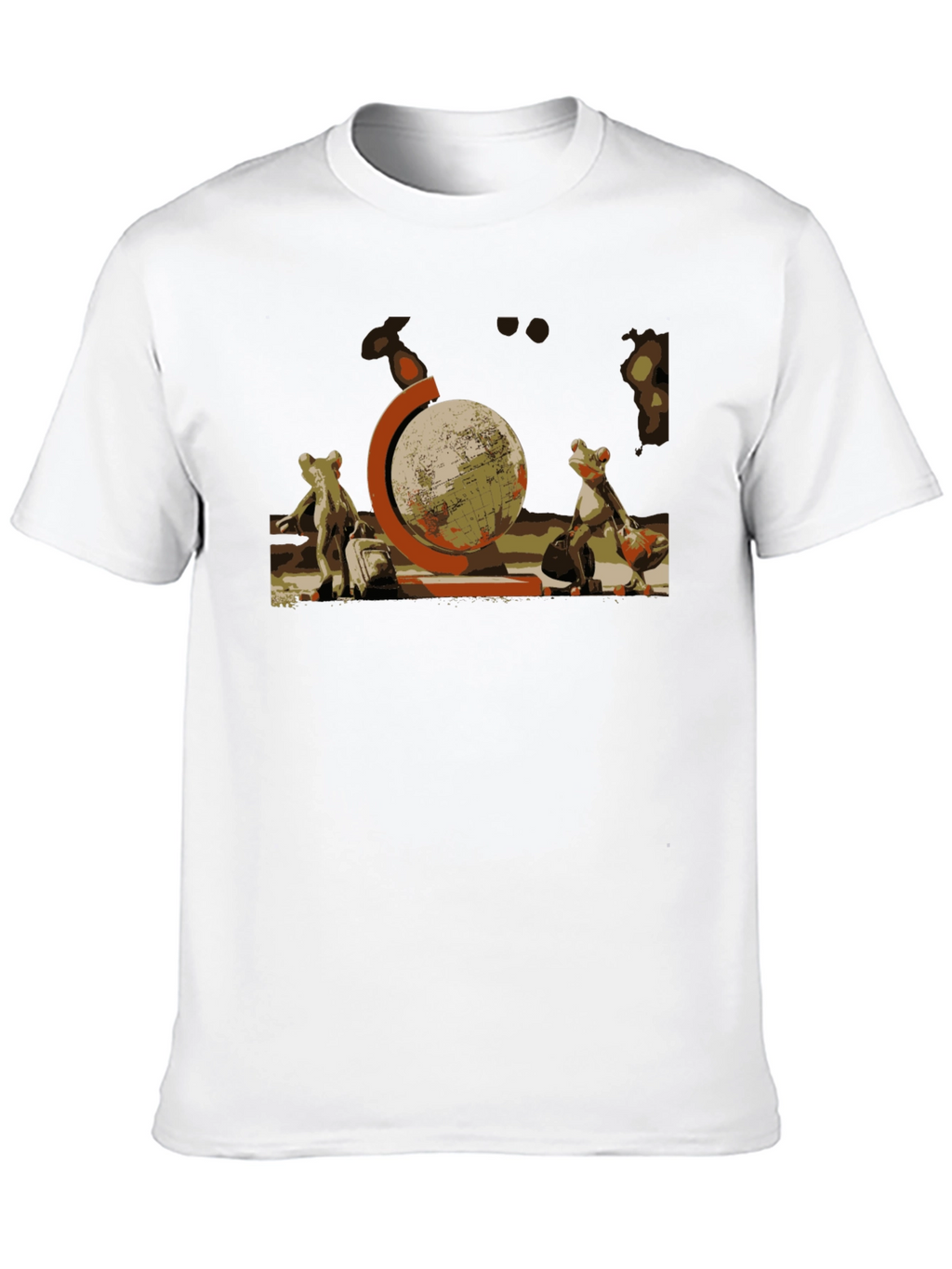 Frog Travelers T-Shirt: Globe Trotter Design