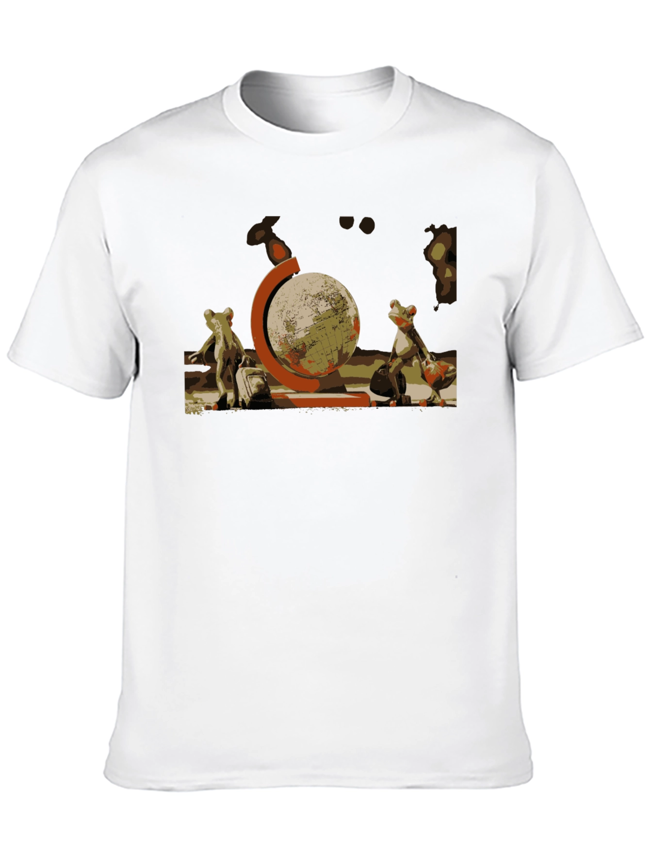 Frog Travelers T-Shirt: Globe Trotter Design