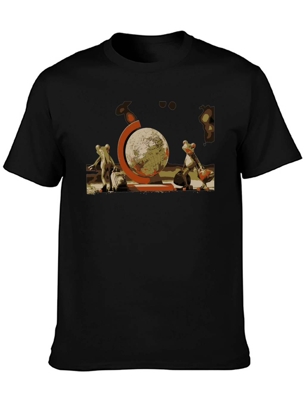 Frog Travelers T-Shirt: Globe Trotter Design