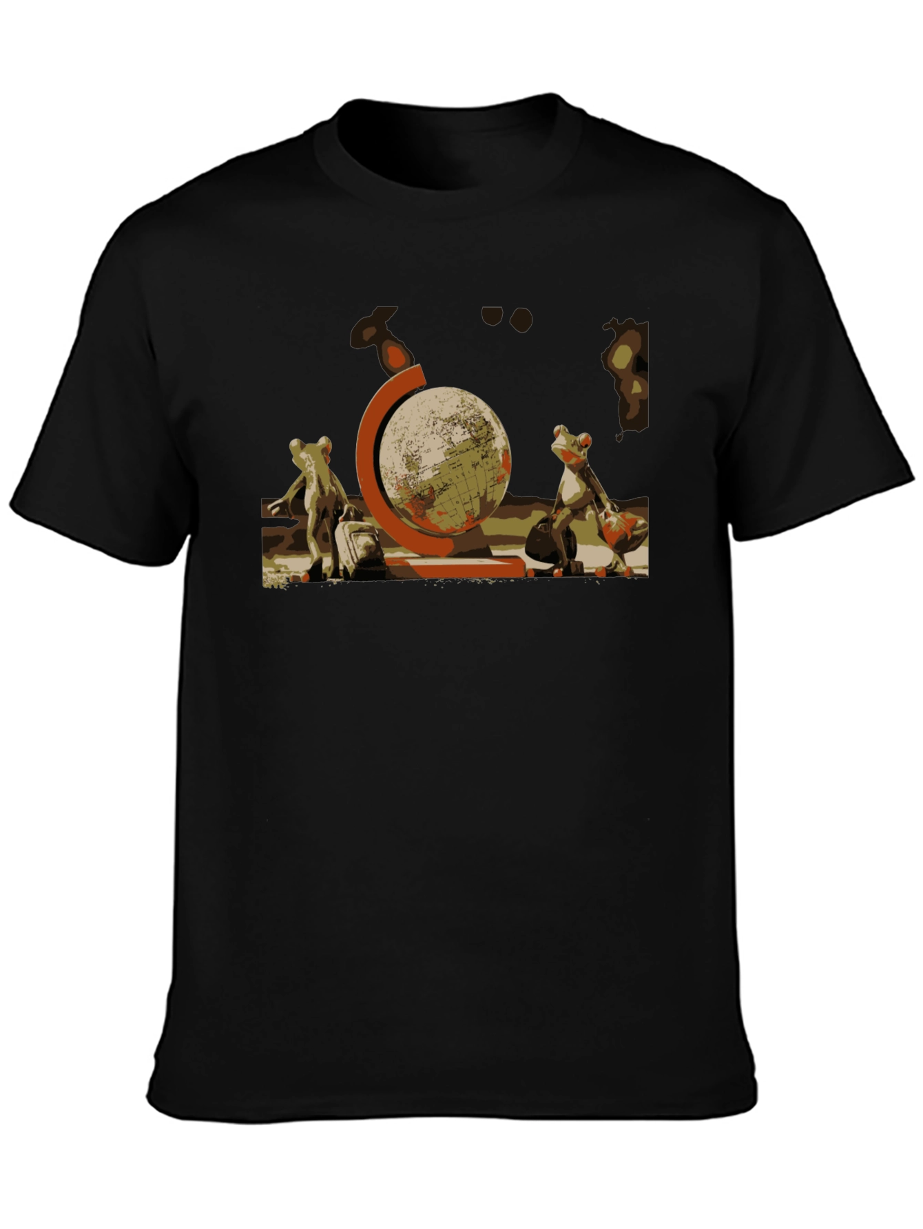 Frog Travelers T-Shirt: Globe Trotter Design