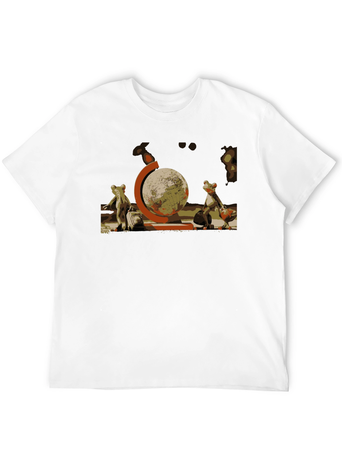 Frog Travelers T-Shirt: Globe Trotter Design