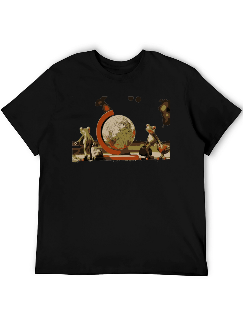 Frog Travelers T-Shirt: Globe Trotter Design