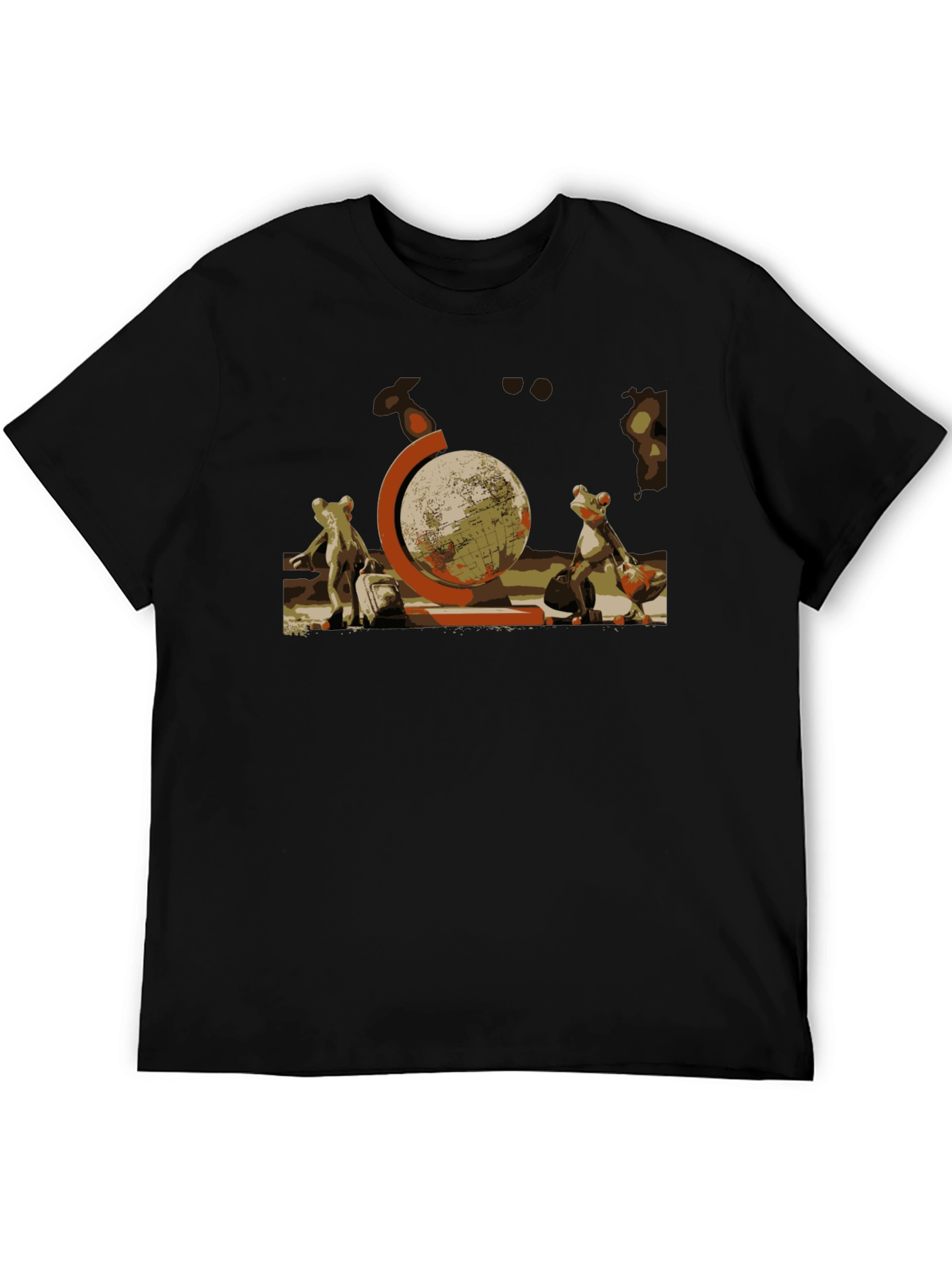 Frog Travelers T-Shirt: Globe Trotter Design