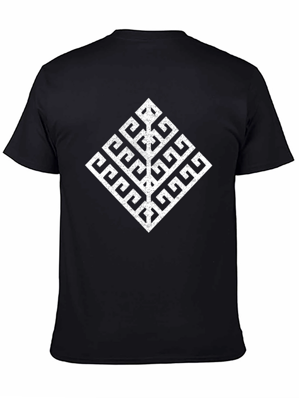 Geometric Tree T-Shirt - Soft Black Cotton Tee