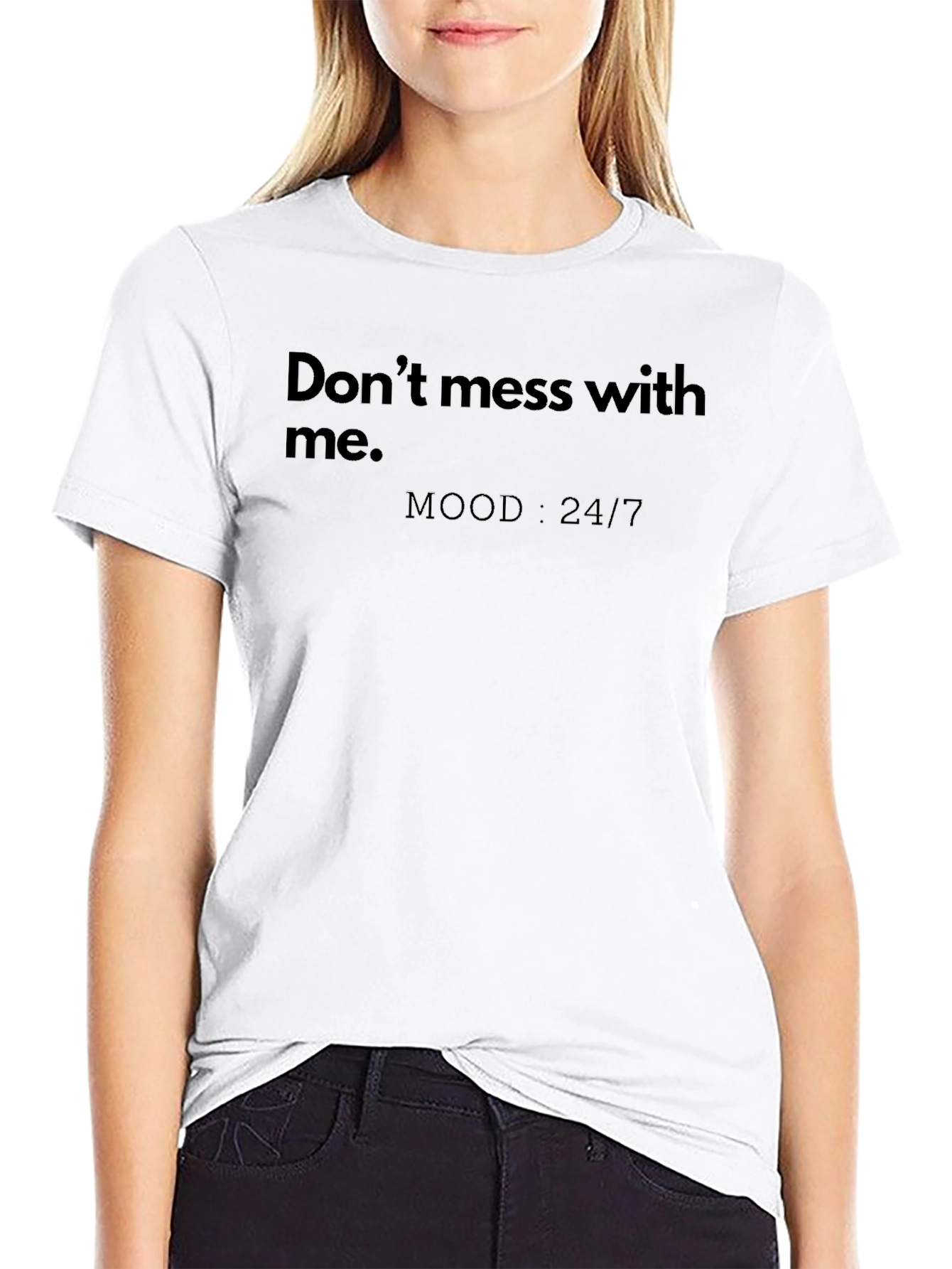 Dont Mess With Me Black Graphic Tee
