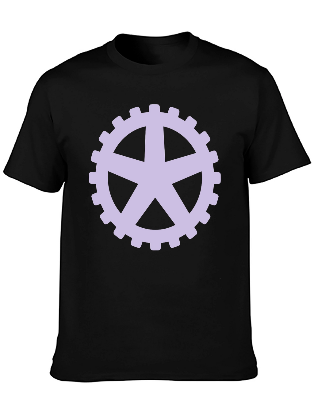 Gear Star Graphic Tee - Black Crew Neck T-Shirt