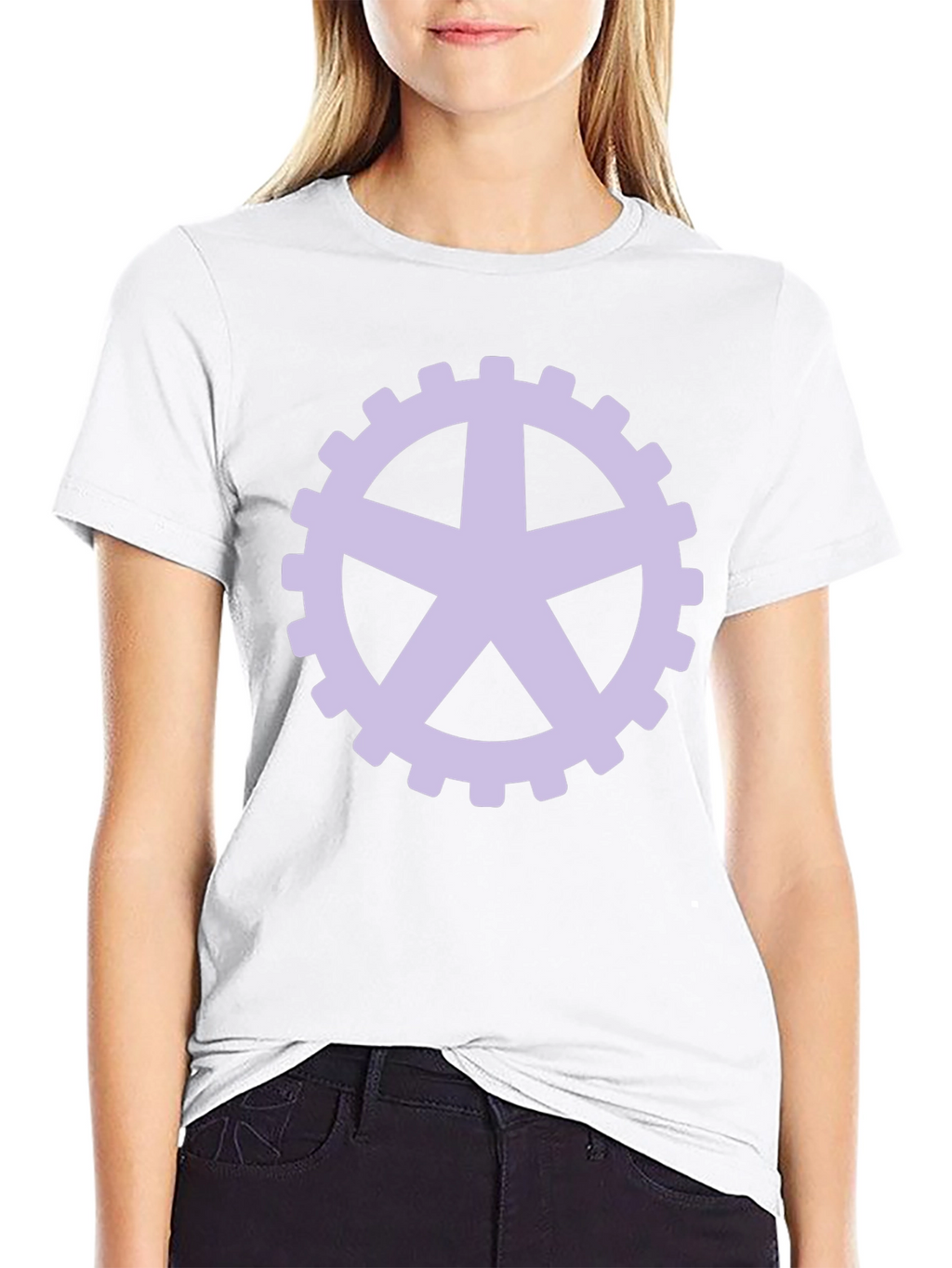 Gear Star Graphic Tee - Black Crew Neck T-Shirt