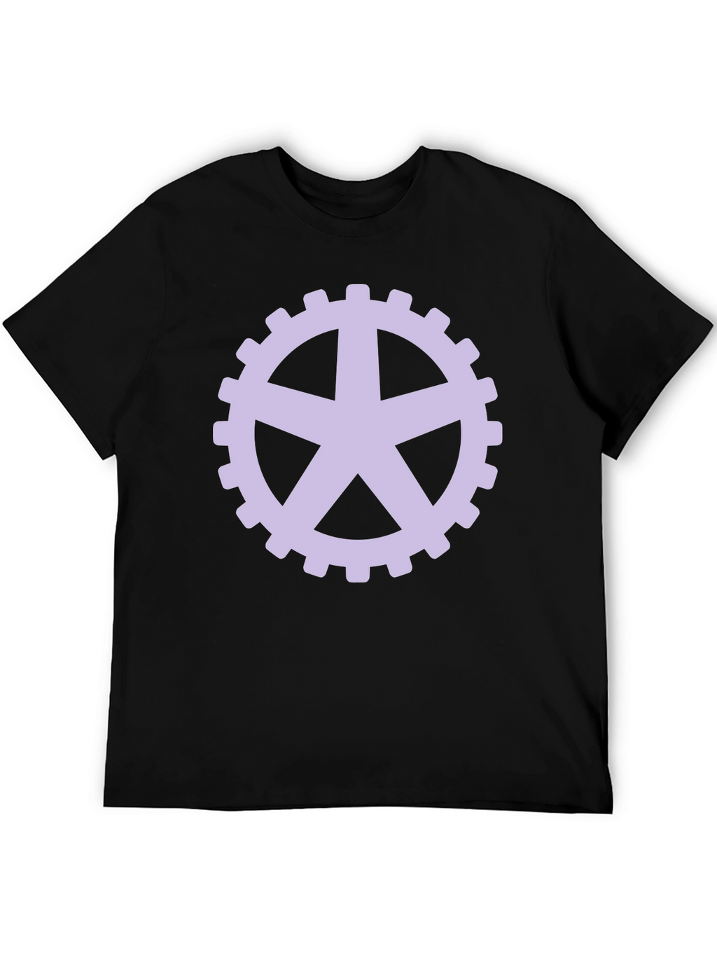 Gear Star Graphic Tee - Black Crew Neck T-Shirt