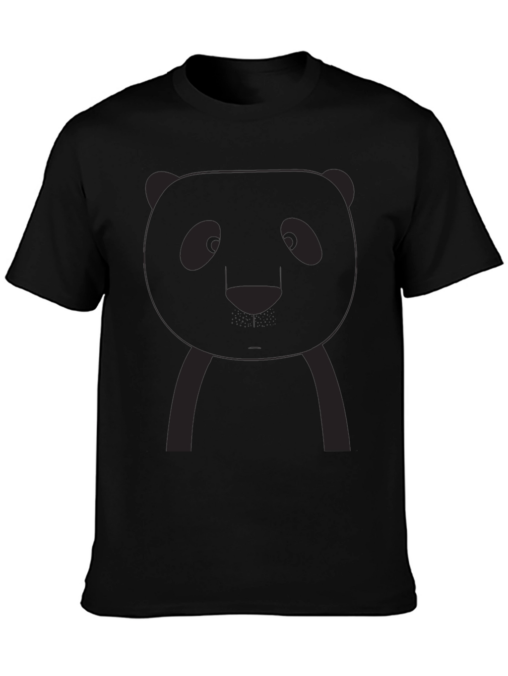 Panda Graphic Tee - Black Crew Neck