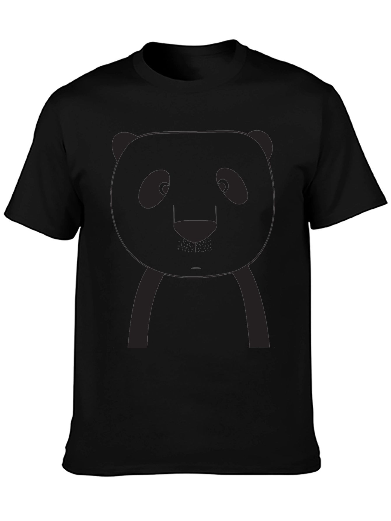 Panda Graphic Tee - Black Crew Neck
