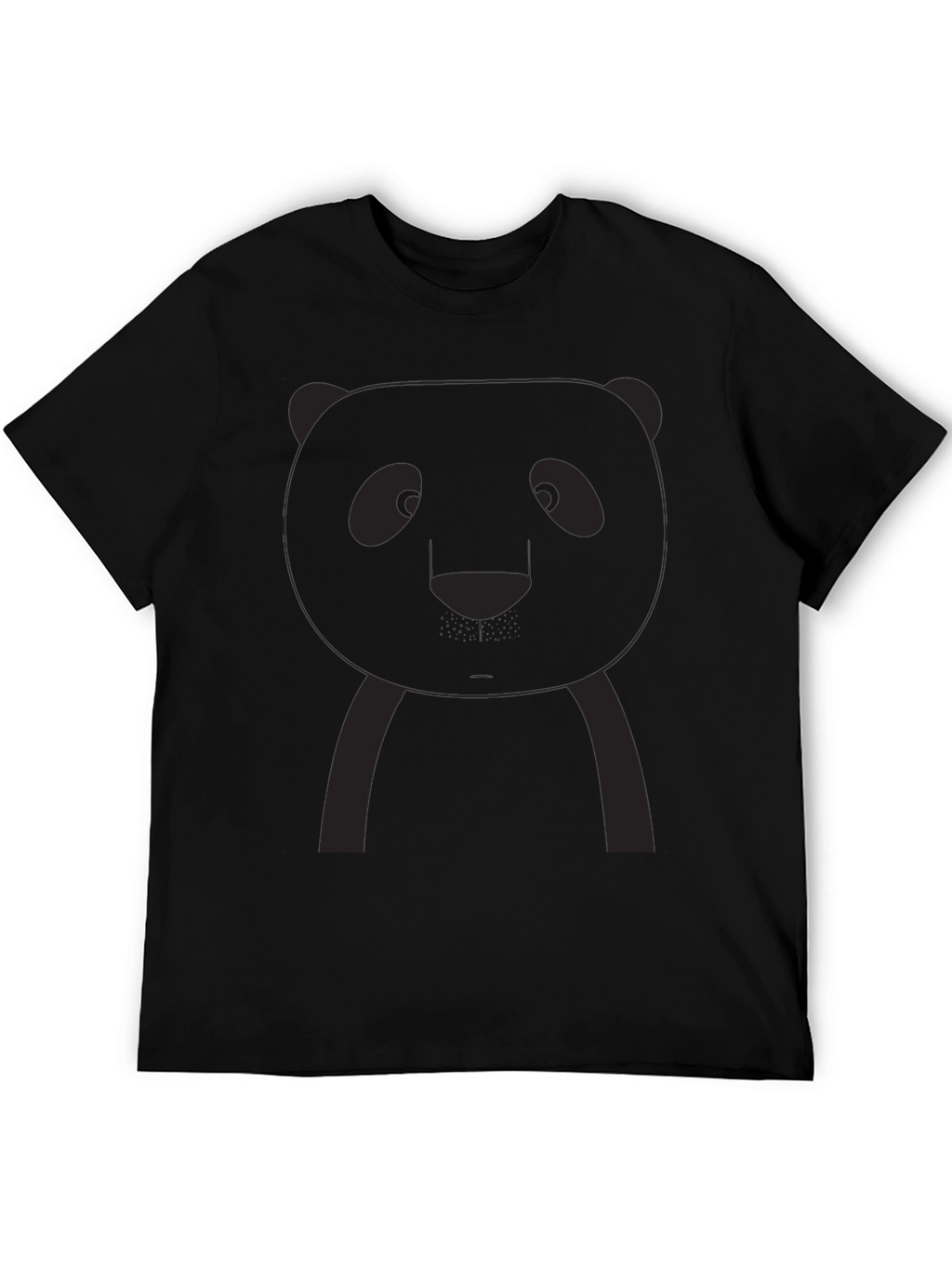Panda Graphic Tee - Black Crew Neck