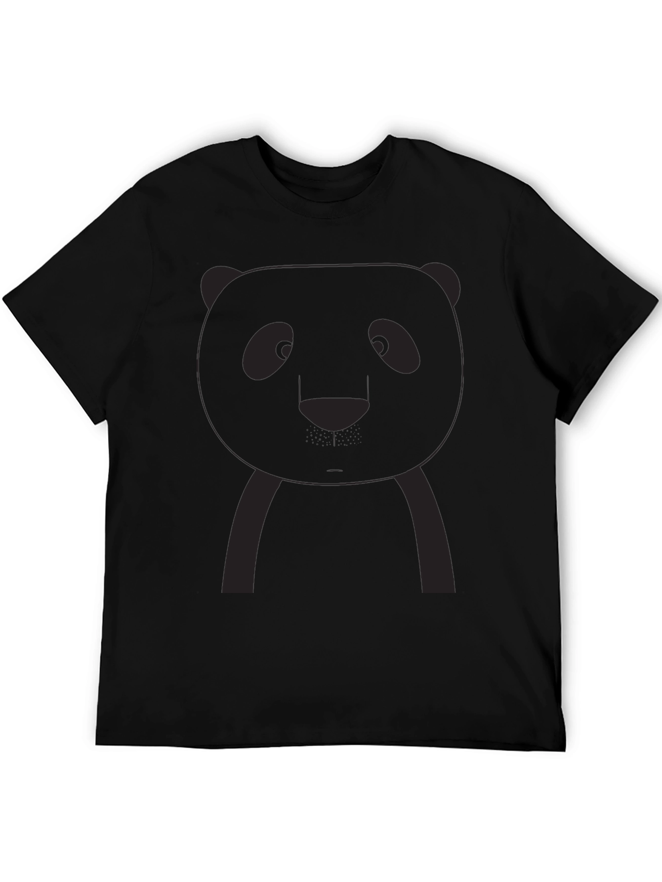 Panda Graphic Tee - Black Crew Neck