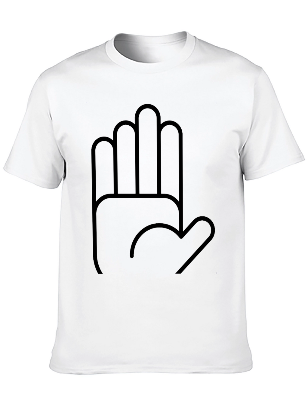 Minimalist Hand Graphic Black T-Shirt