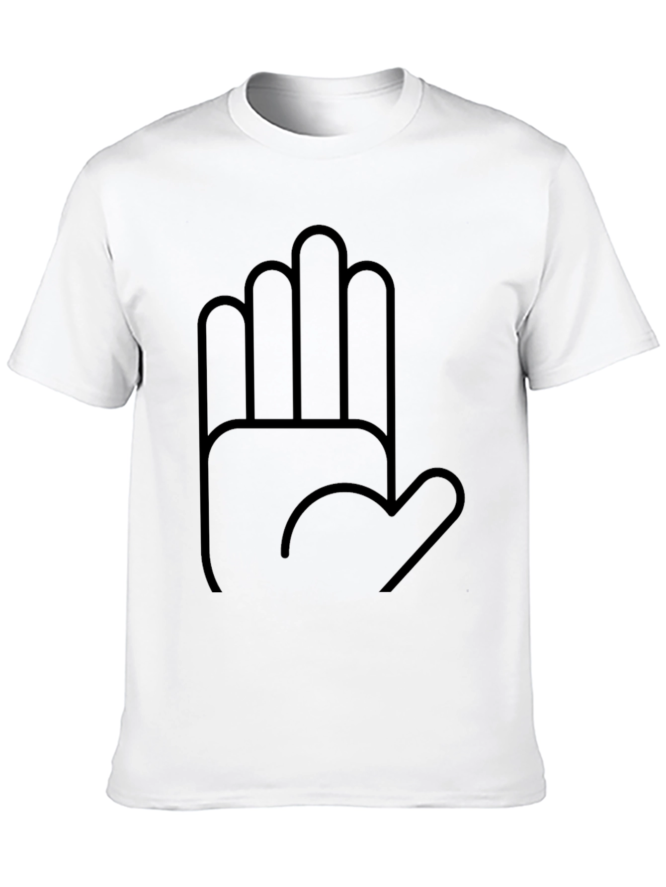 Minimalist Hand Graphic Black T-Shirt