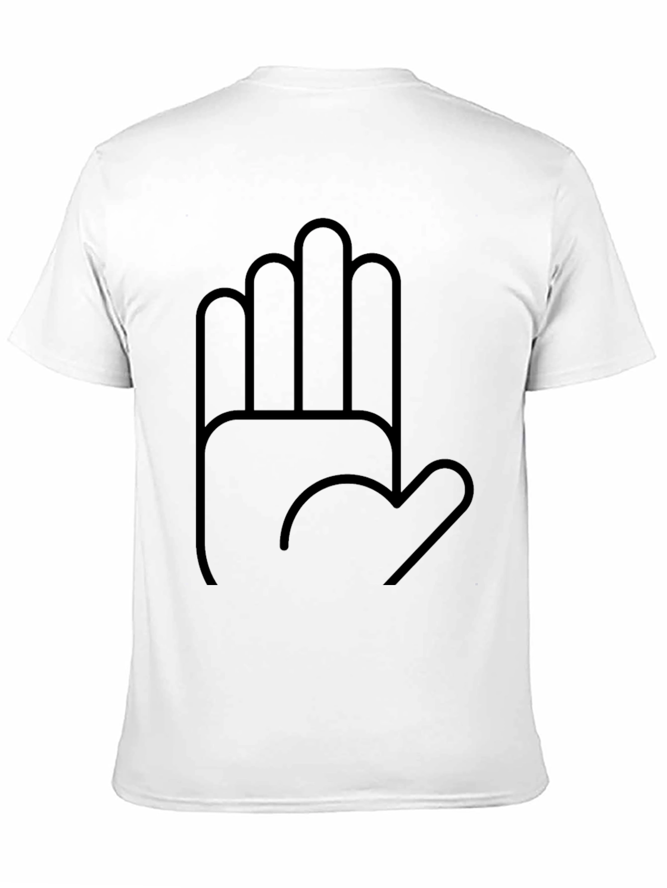 Minimalist Hand Graphic Black T-Shirt