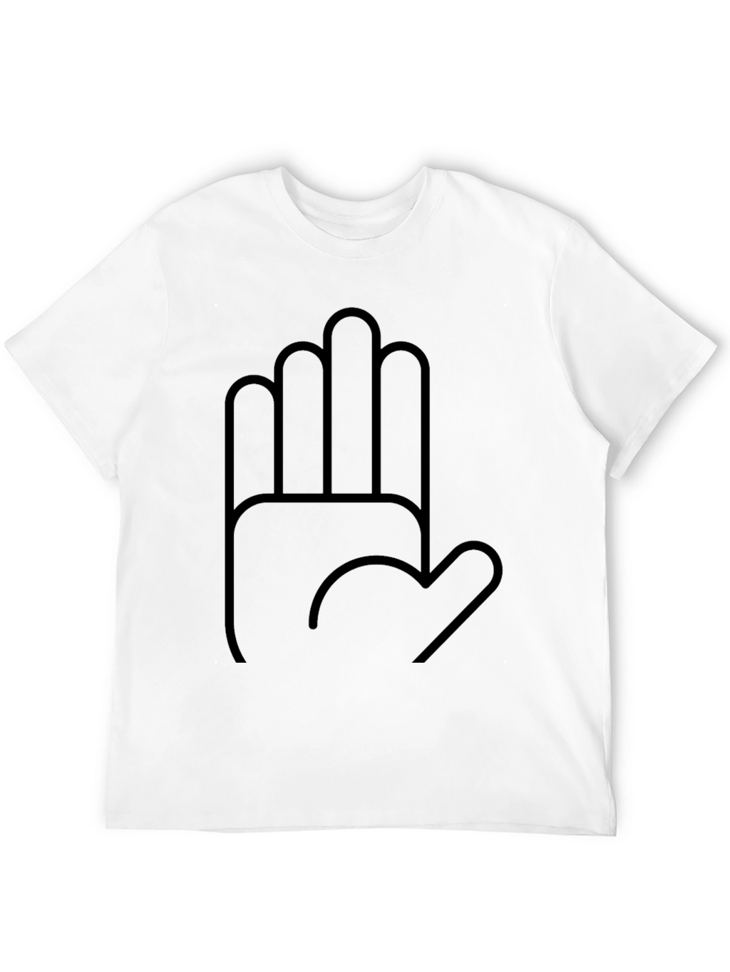 Minimalist Hand Graphic Black T-Shirt