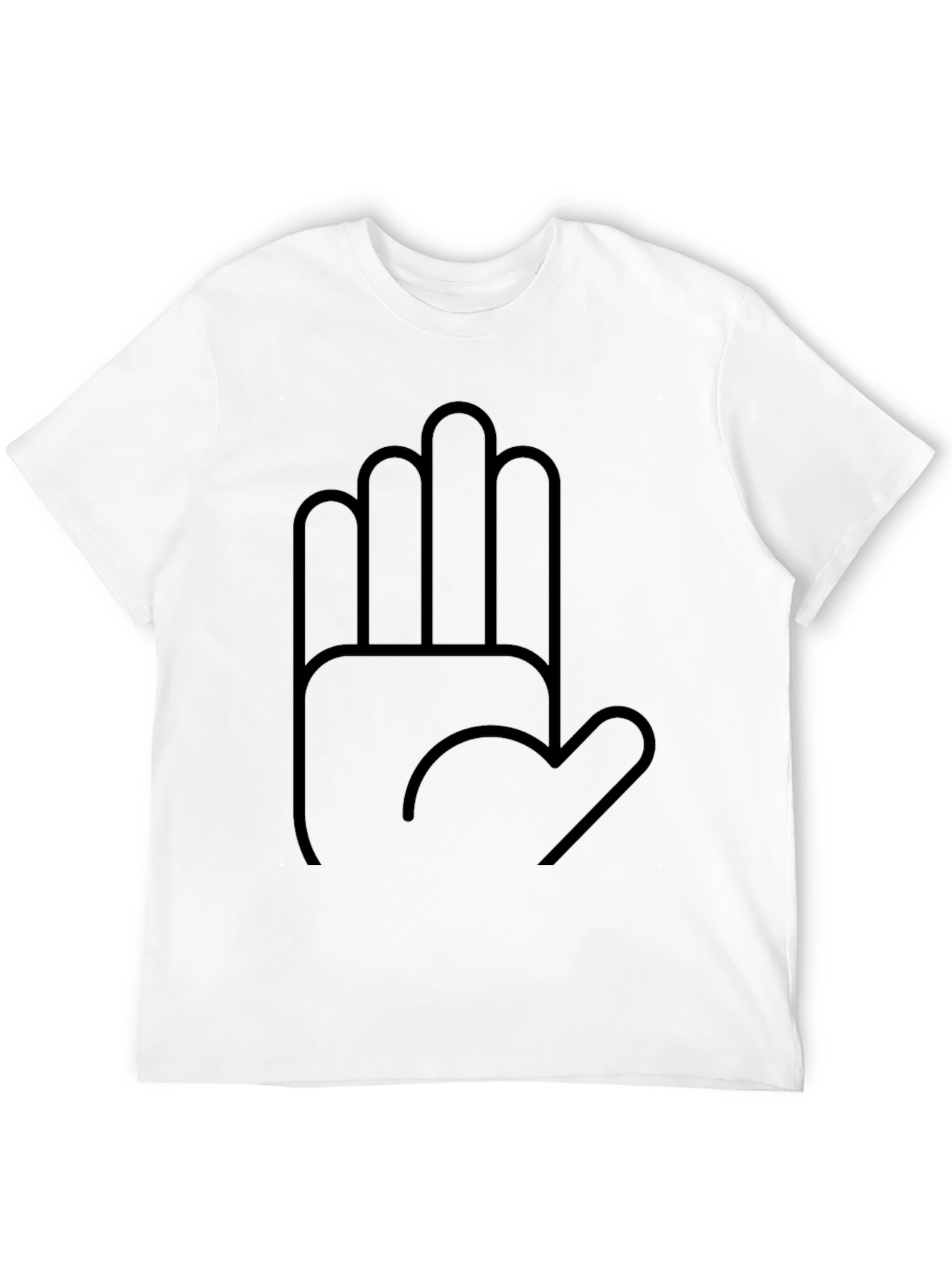 Minimalist Hand Graphic Black T-Shirt