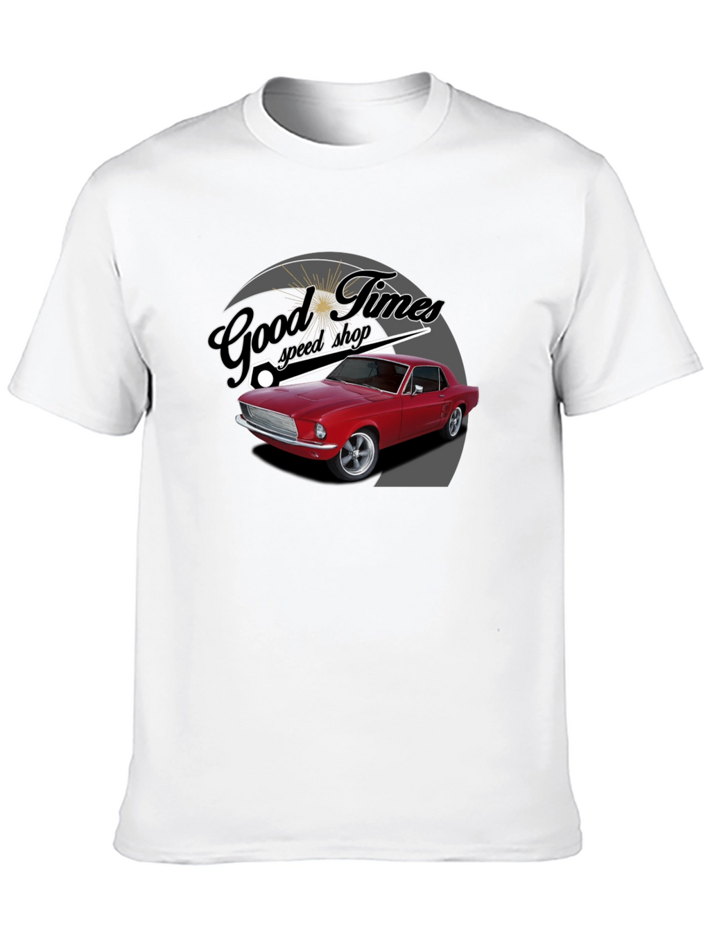 Good Times Speed Shop Car Graphic T-Shirt