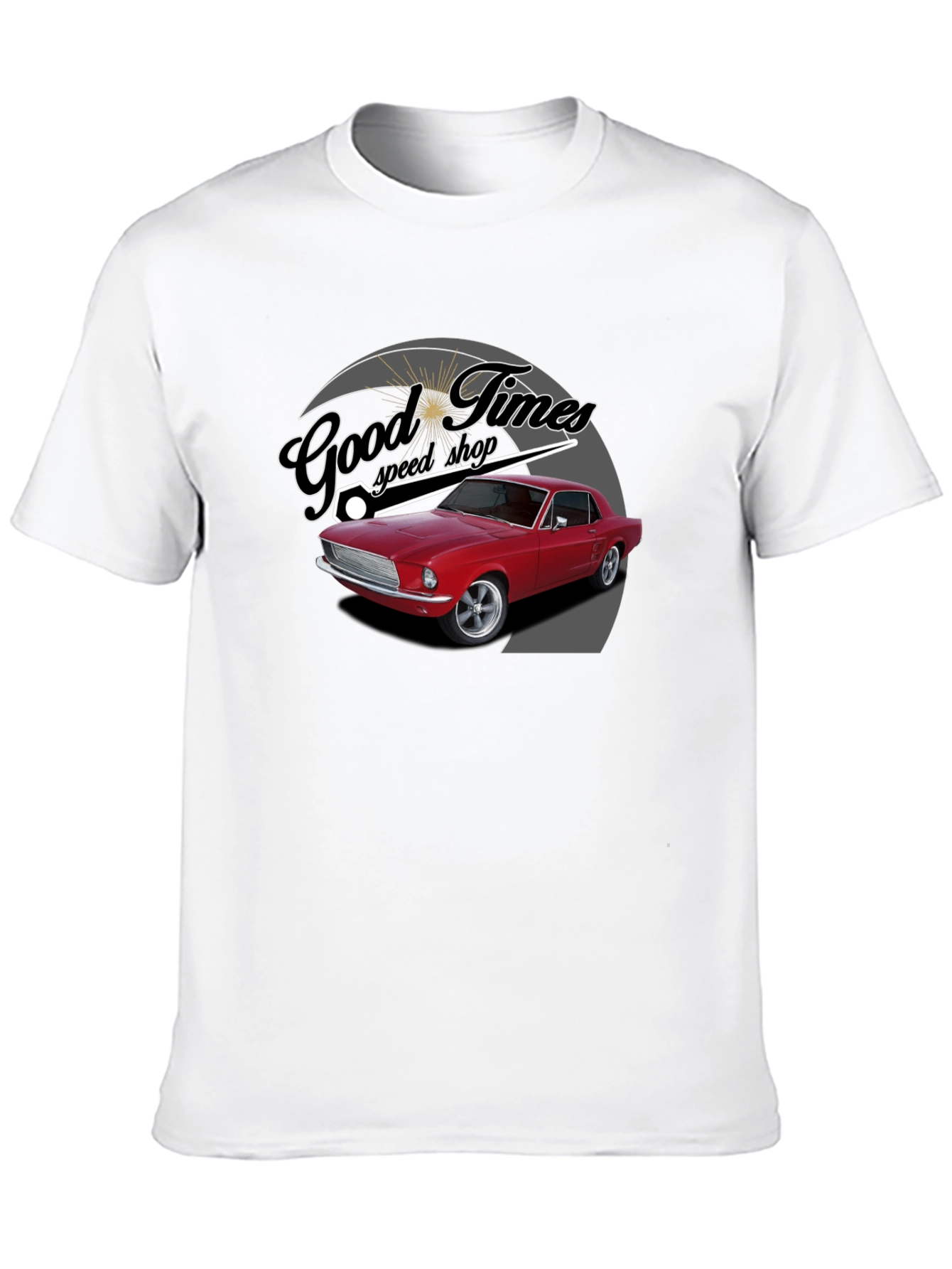 Good Times Speed Shop Car Graphic T-Shirt