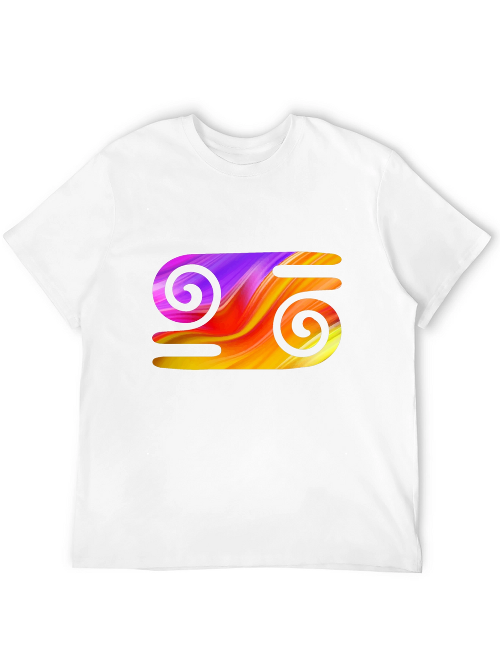 Abstract Swirl Graphic Tee - Stylish Black T-Shirt