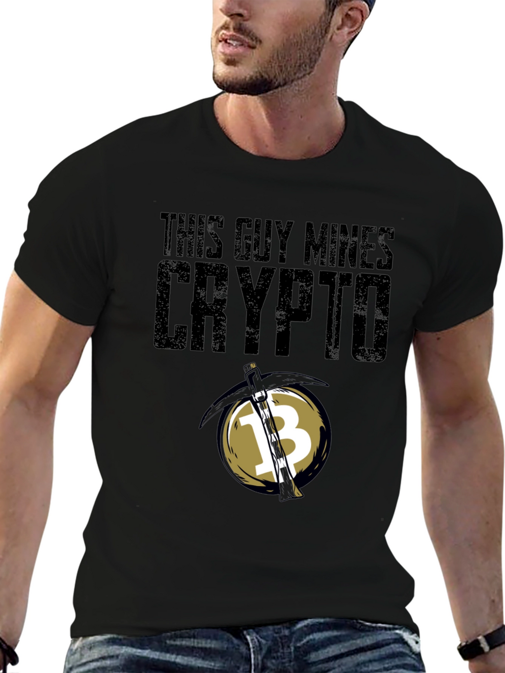 This Guy Mines Crypto Black T-Shirt
