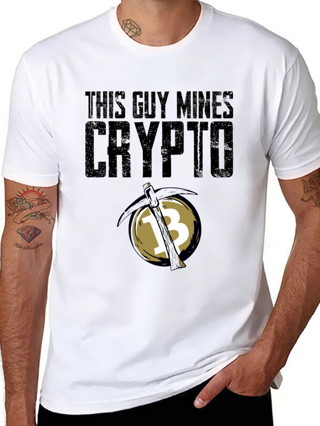 This Guy Mines Crypto Black T-Shirt