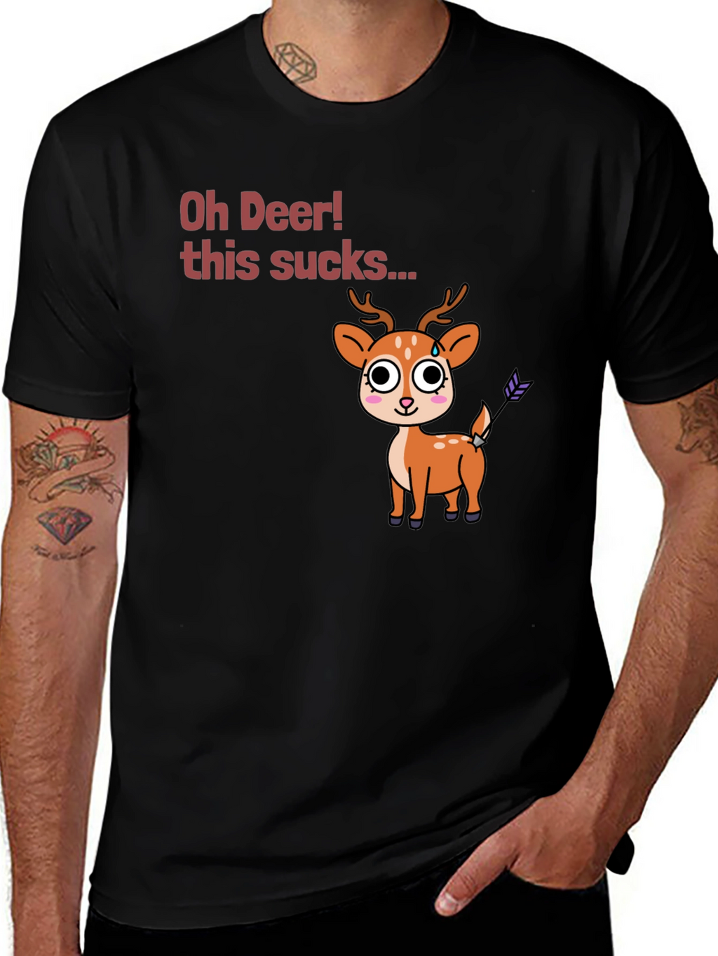 Oh Deer! Funny Novelty Graphic T-Shirt