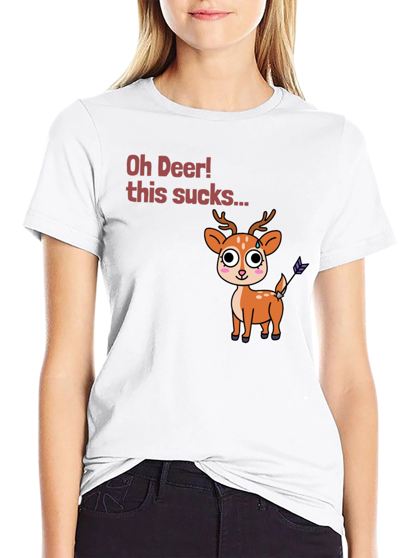 Oh Deer! Funny Novelty Graphic T-Shirt