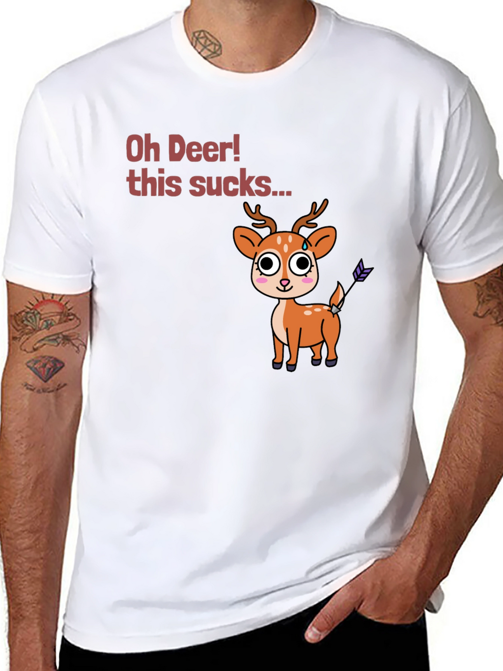 Oh Deer! Funny Novelty Graphic T-Shirt