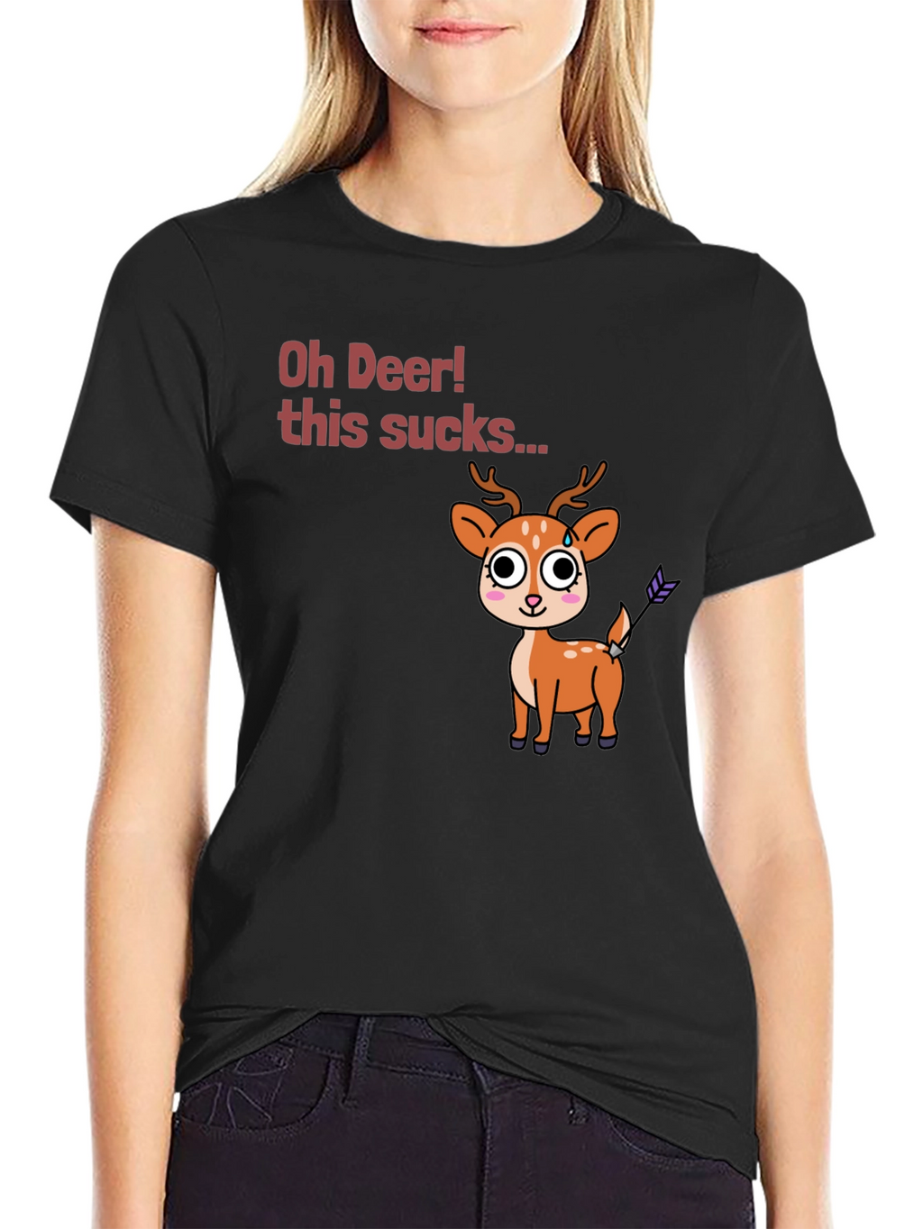 Oh Deer! Funny Novelty Graphic T-Shirt