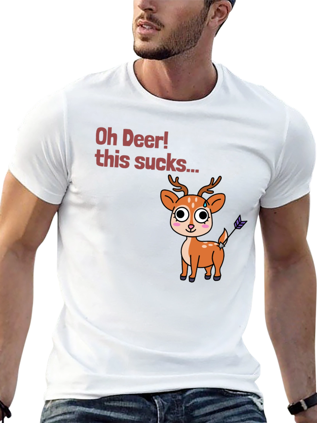 Oh Deer! Funny Novelty Graphic T-Shirt