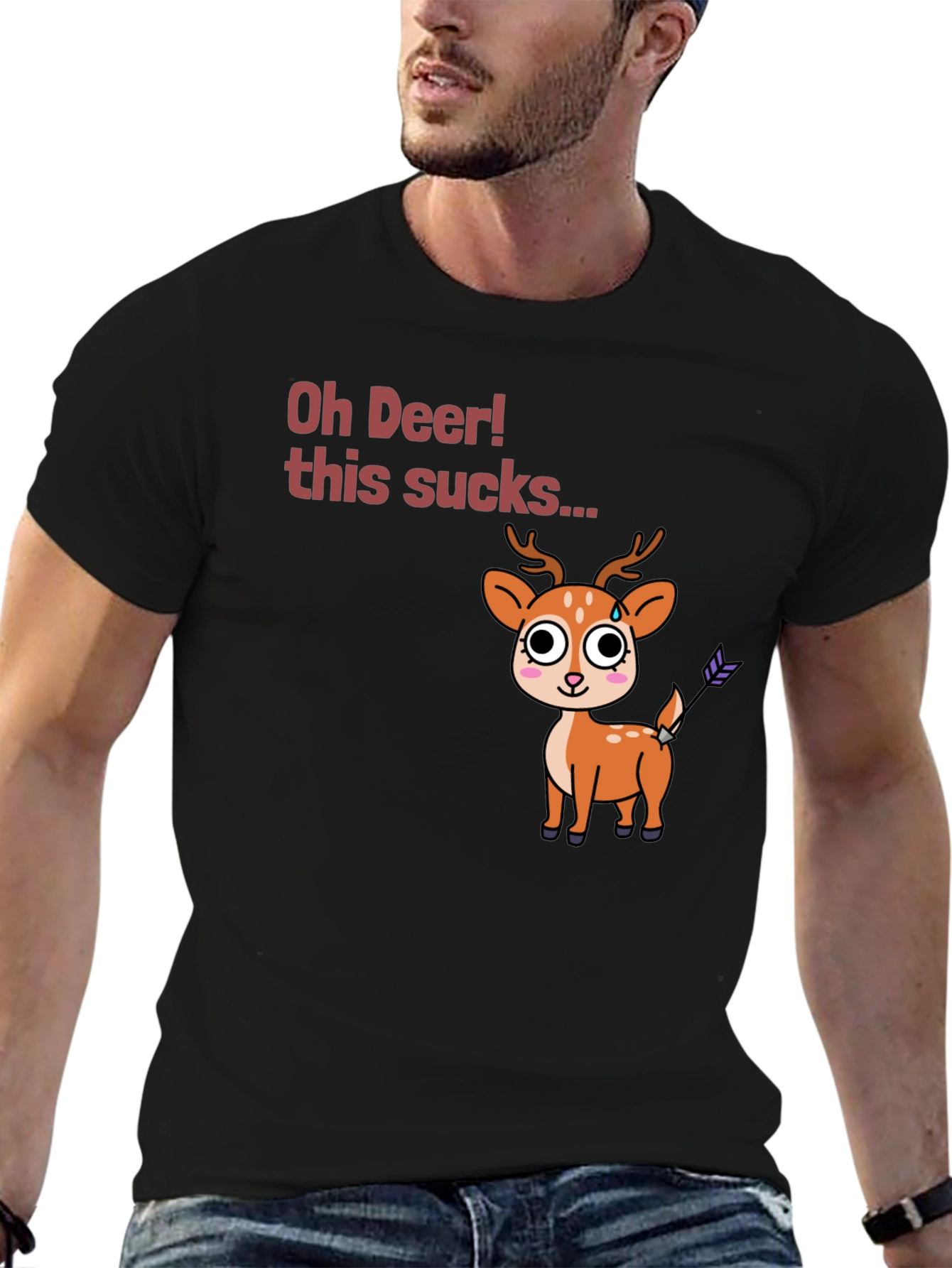 Oh Deer! Funny Novelty Graphic T-Shirt