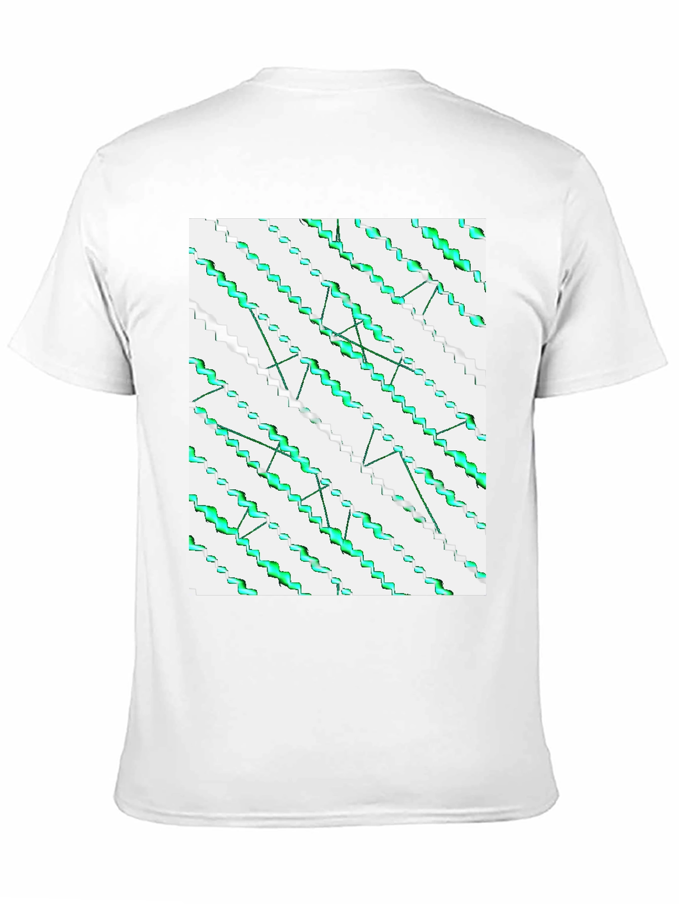Abstract Zigzag Pattern Black T-Shirt