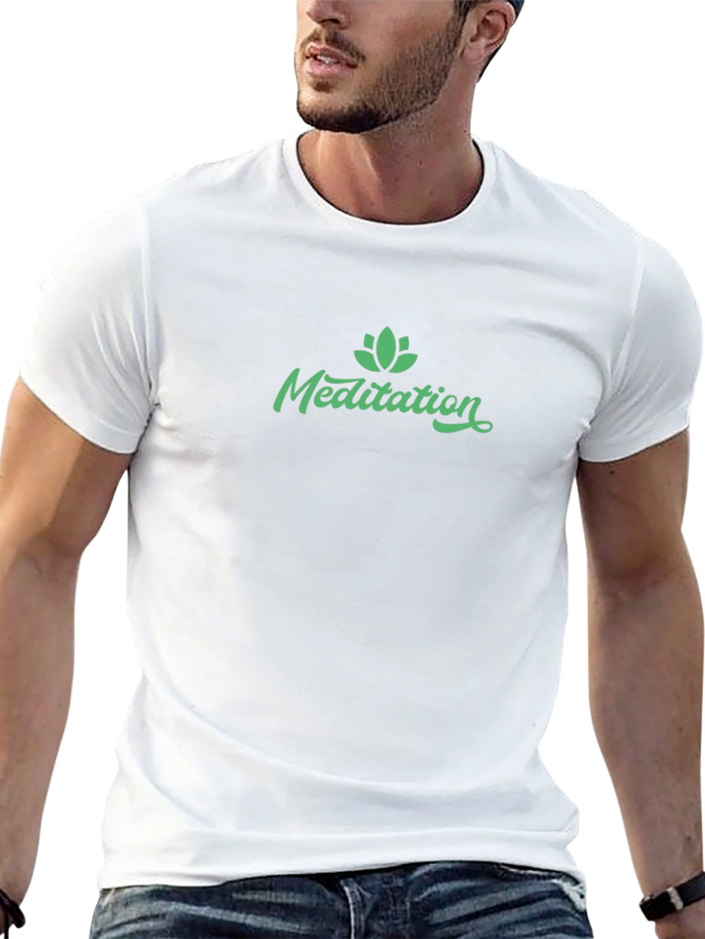 Meditation Lotus Graphic T-Shirt - Casual Comfort