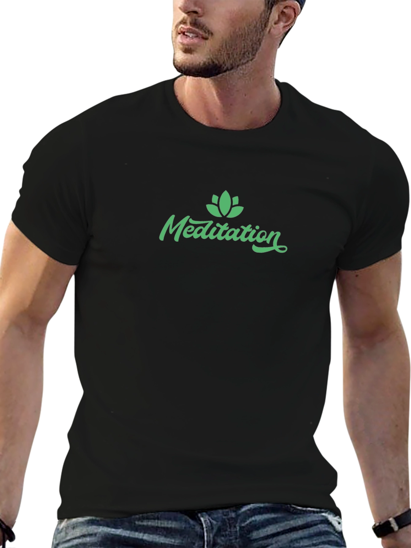 Meditation Lotus Graphic T-Shirt - Casual Comfort