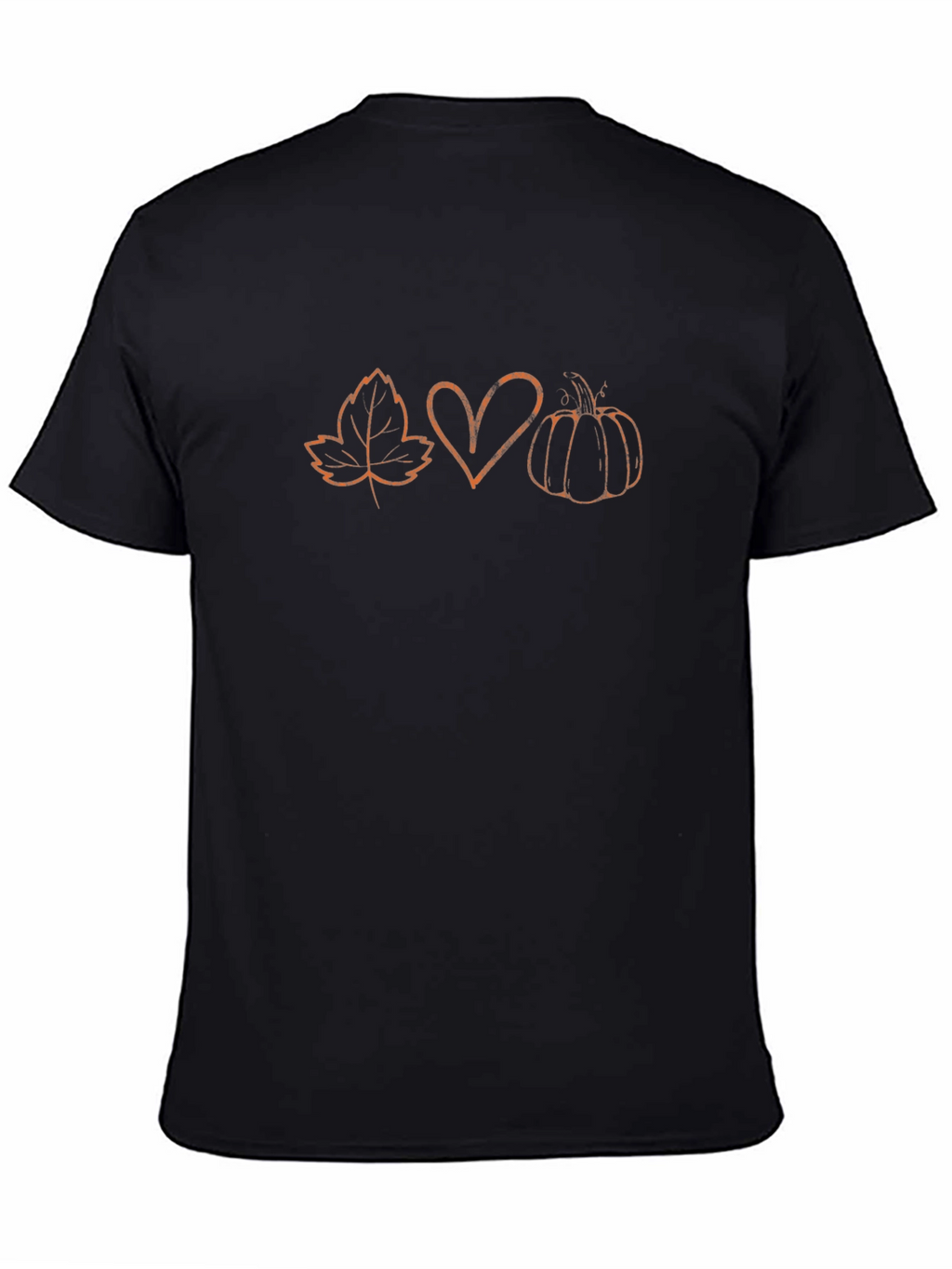 Fall Vibes T-Shirt - Maple Leaf Heart Pumpkin Design