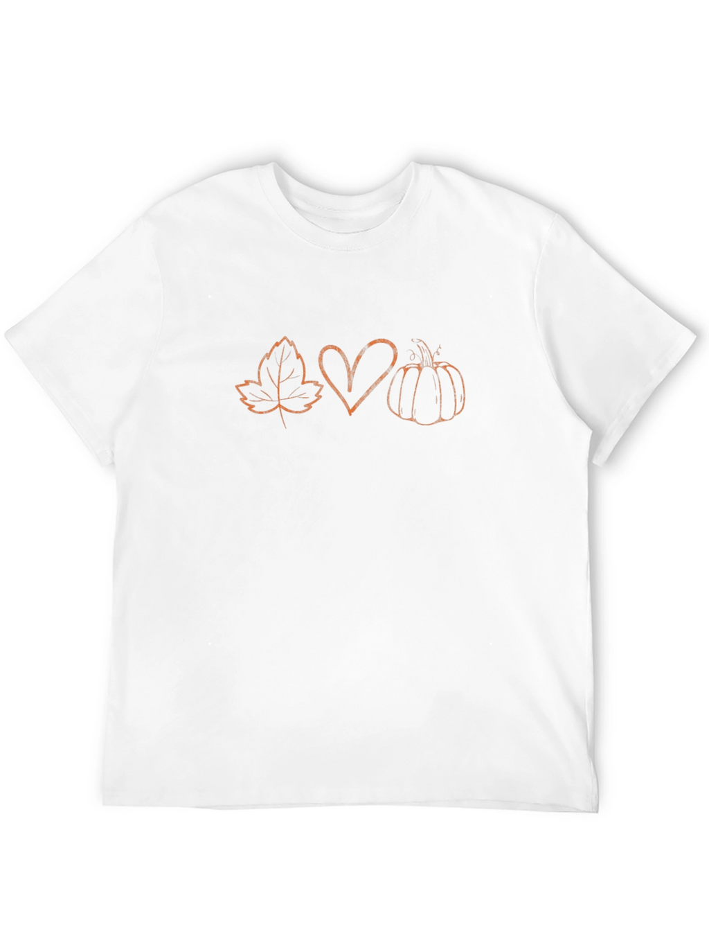 Fall Vibes T-Shirt - Maple Leaf Heart Pumpkin Design