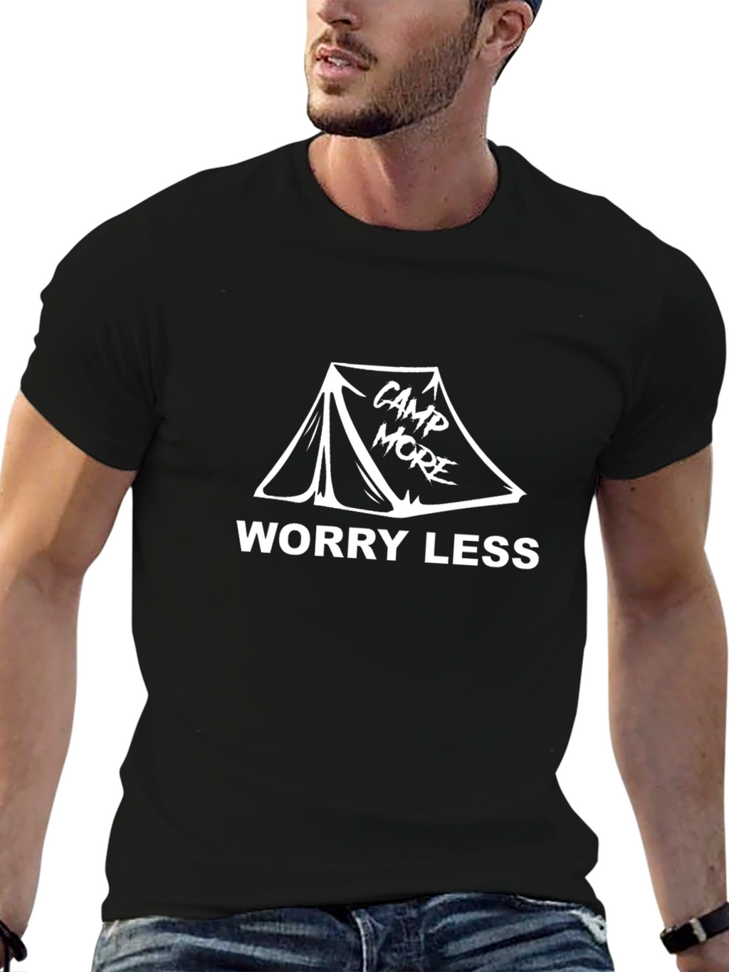 Camp More Worry Less Graphic T-Shirt