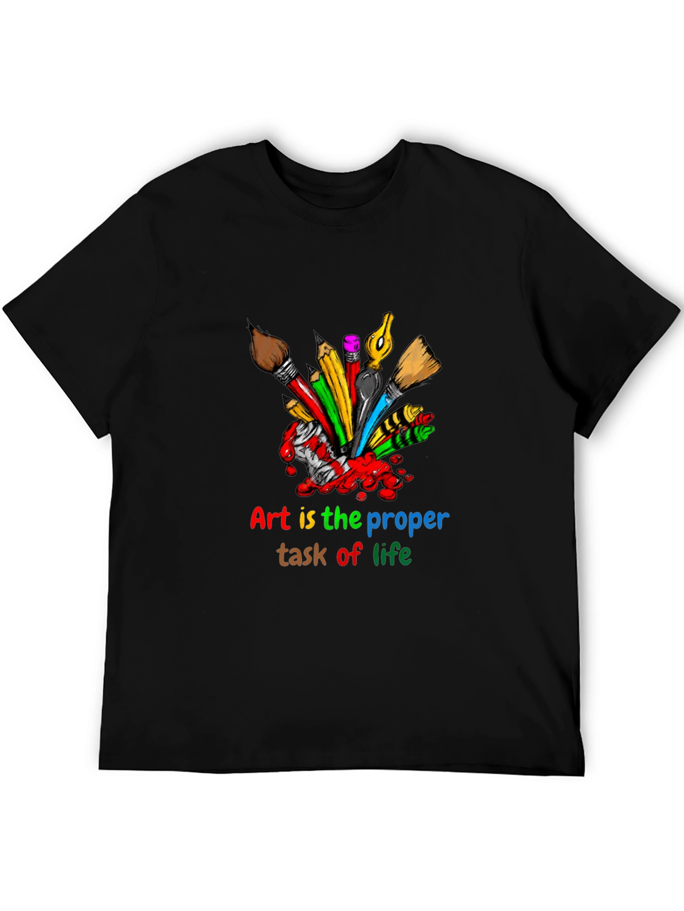 Art is Life Tee: Colorful Creative Design