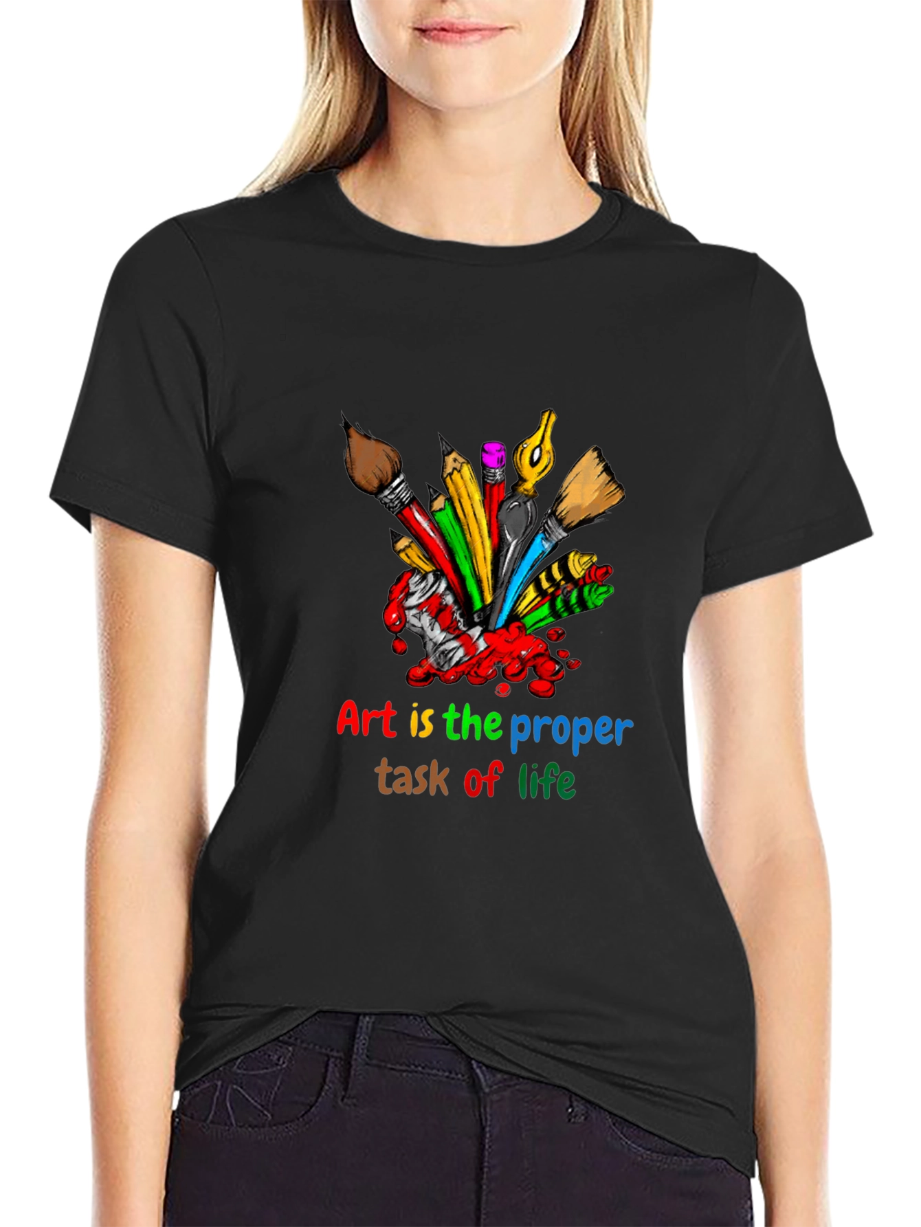 Art is Life Tee: Colorful Creative Design
